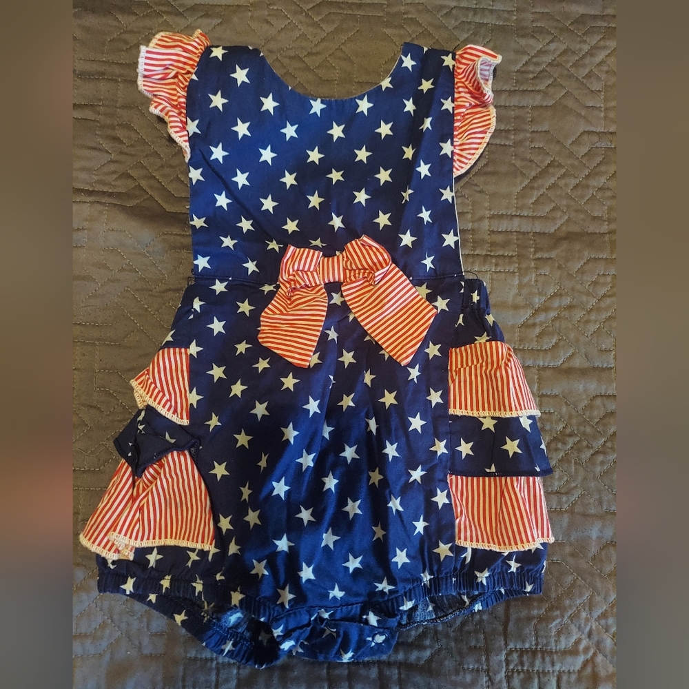 Blueberi Boulevard patriotic onesie